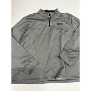 Under Armour Shirt Mens 2XL Extra Large Grey UA Quarter Zip Long Sleeve
